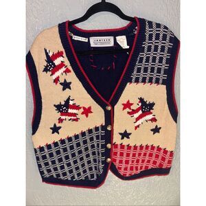 Vintage Jantzen Classics women's patriotic sweater vest